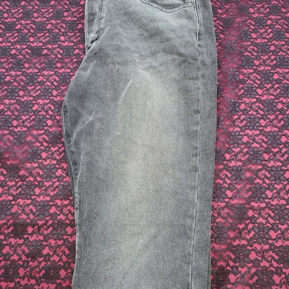American Eagle Outfitters Black Faded Straight Leg Jeans Size 14 - Picture 6 of 8